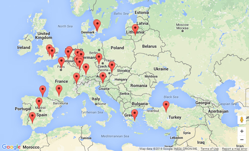 Map of 3DR Drone distributors