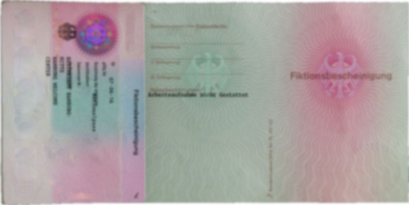 Temporary visa extension for foreigners in Germany