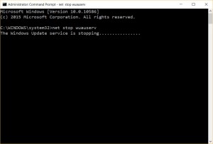 Stopping Window update via the Command Prompt